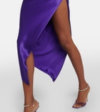 The Sei One-shoulder cutout silk midi dress