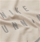 Nike Running - Division Reflective Logo-Print Dri-FIT T-Shirt - Neutrals