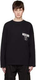 Moschino Black Double Smiley Long Sleeve T-Shirt