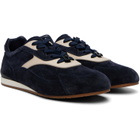 Ferragamo Navy & White Sebastien Sneakers