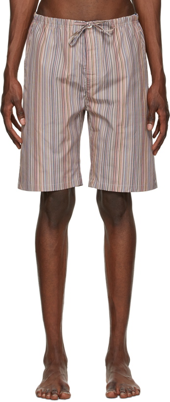 Photo: Paul Smith Multicolor Signature Stripe Pyjama Shorts