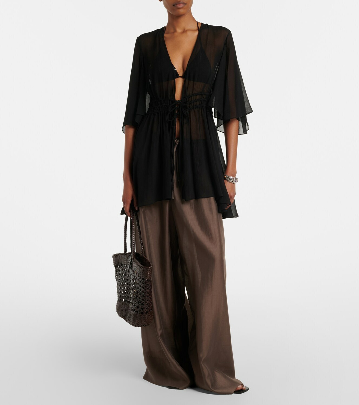 Eres Operette silk muslin top