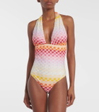 Missoni Mare Halterneck crochet swimsuit