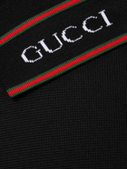 GUCCI Cotton Blend Piquet Polo Shirt