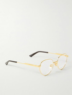 Bottega Veneta - Round-Frame Gold-Tone Optical Glasses