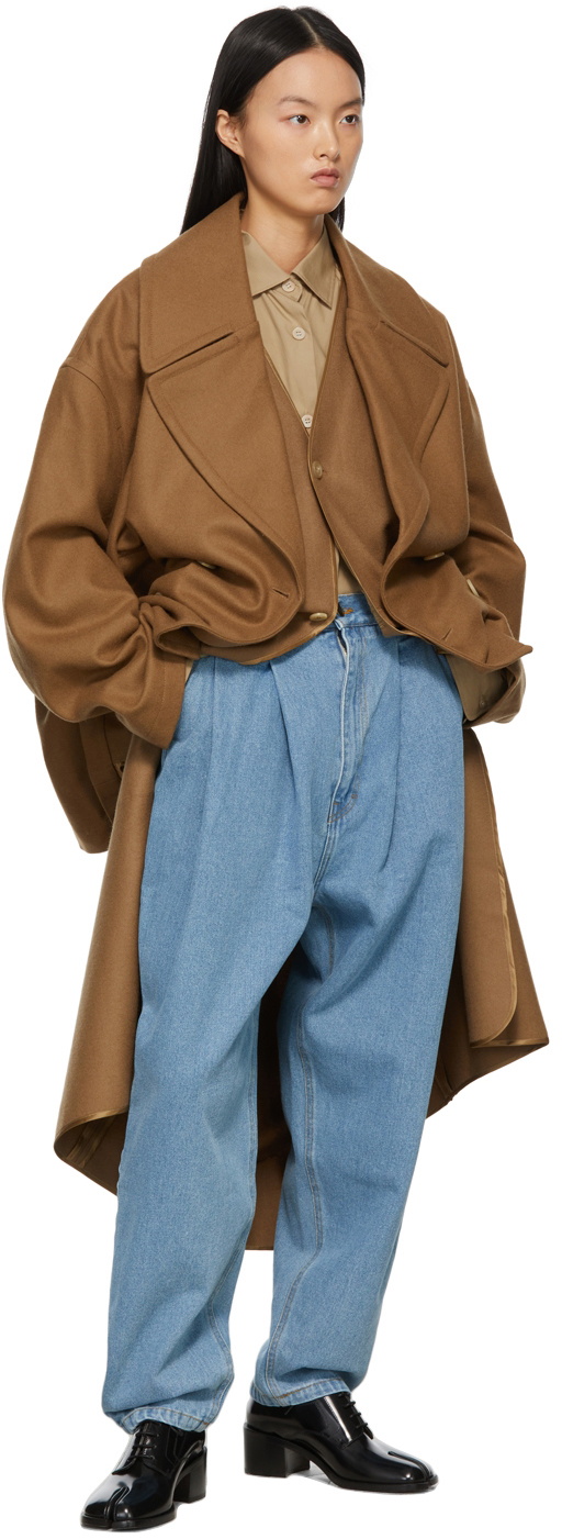 Hed Mayner Tan Wool Coat