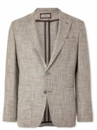 Canali - Slub Wool-Blend Blazer - Neutrals