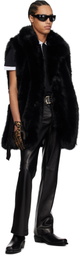 Ernest W. Baker Black Embroidered Cheetah Driving Gloves