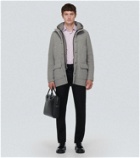 Herno Hooded cable-knit wool jacket