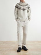 Hartford - Donegal Jacquard Wool-Blend Sweater - Neutrals
