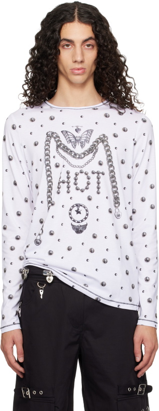 Photo: Chopova Lowena White Hot Fitted Jersey T-shirt