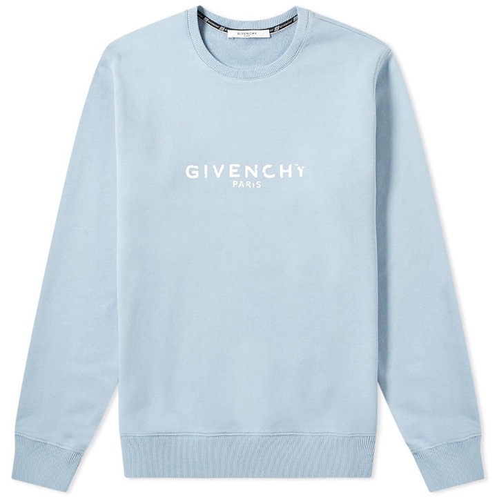 Photo: Givenchy Paris Logo Crew Sweat Pale Blue