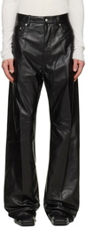 Rick Owens Black Tower Geth Leather Pants