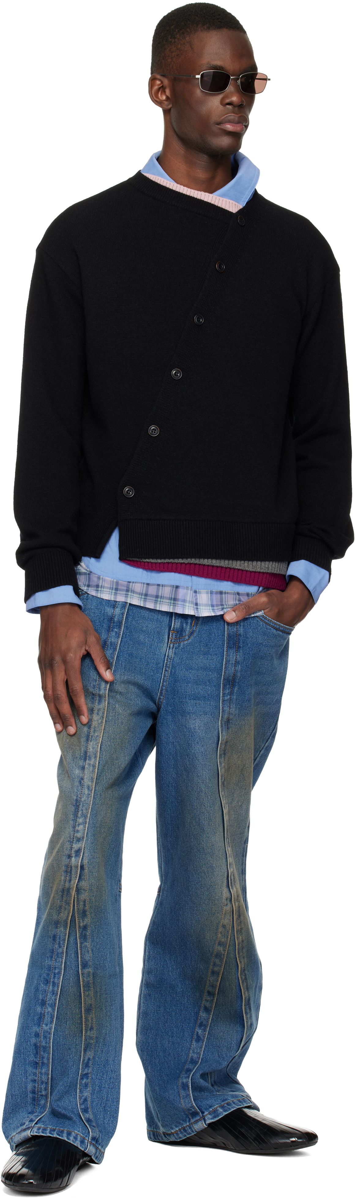 Andersson Bell Black Layered Cardigan