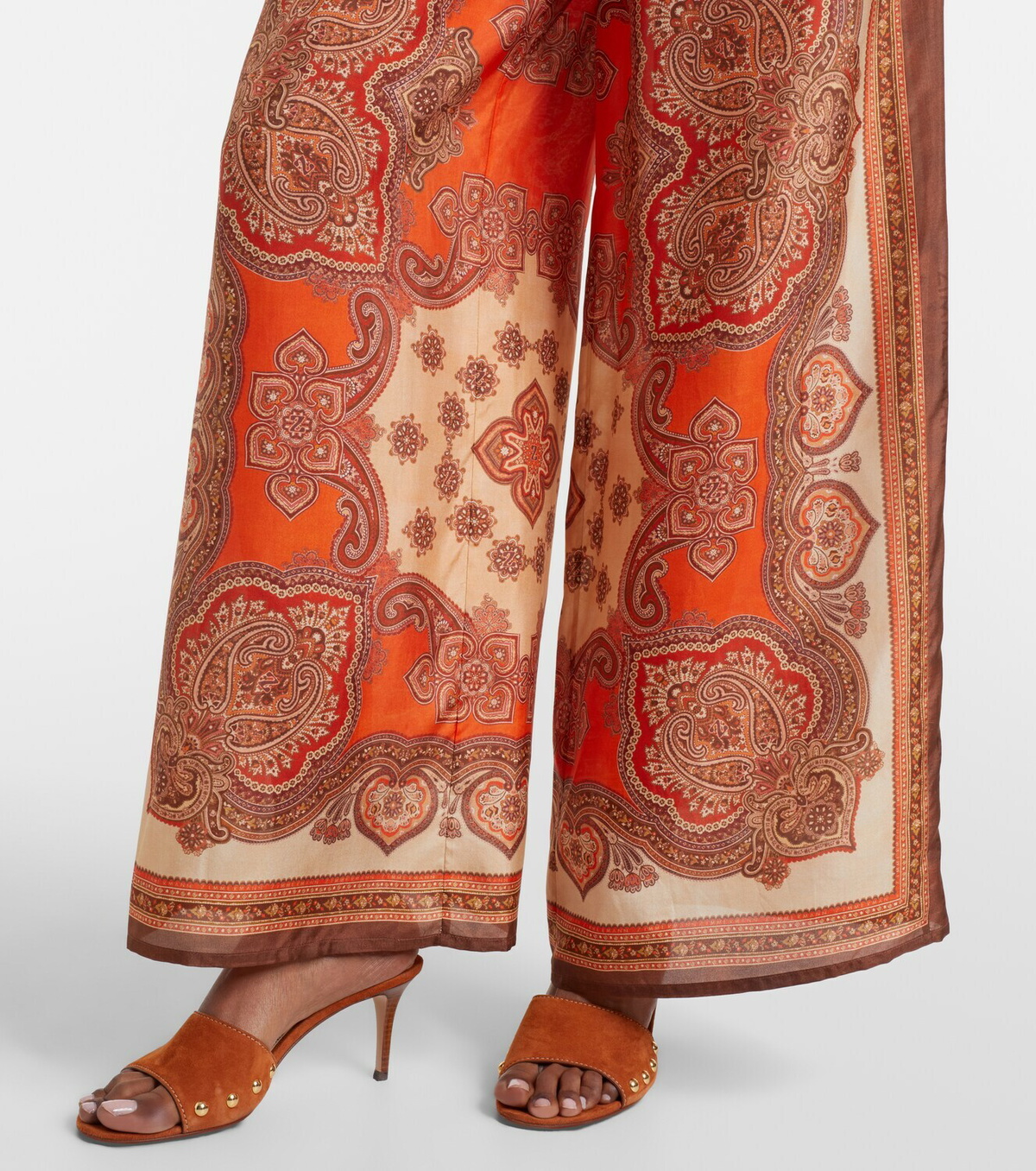 Zimmermann Mahon paisley silk palazzo pants
