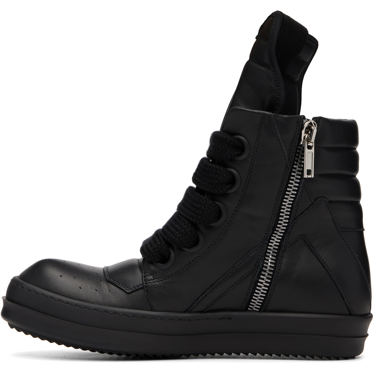 Rick Owens Black Tower Jumbolace Geobasket Sneakers