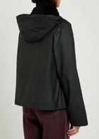 Barbour Reighton Detachable-hood Waxed Cotton Jacket Black
