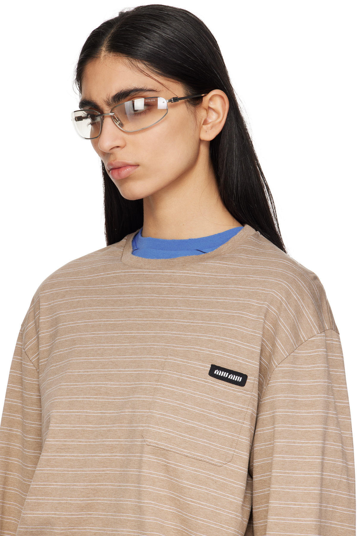 Miu Miu Eyewear Silver Miu Nocturne Sunglasses Miu Miu