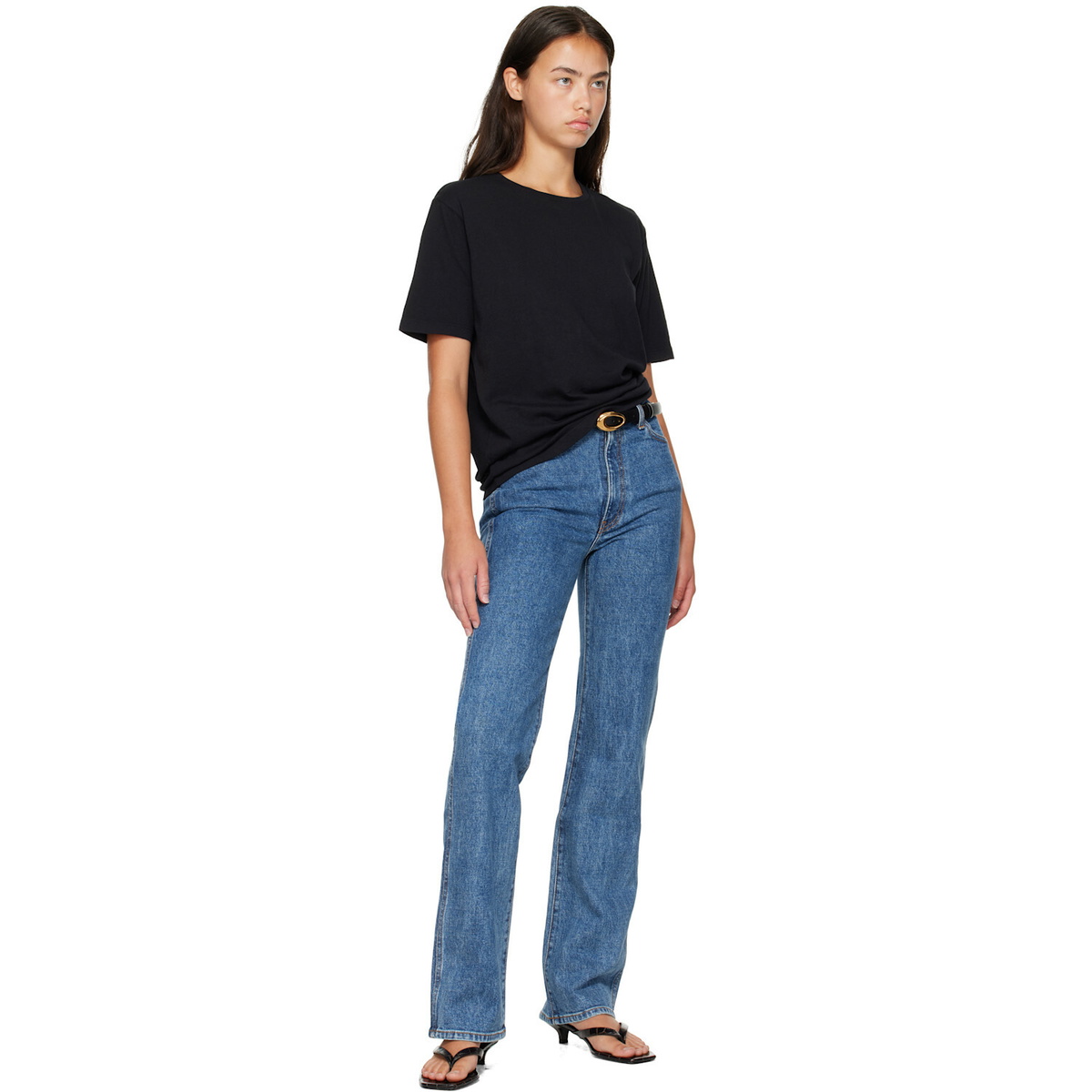 KHAITE Blue Danielle Stretch Jeans
