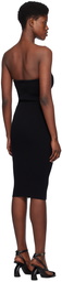 Coperni Black V-Neck Midi Dress