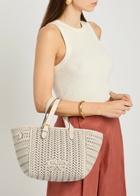 Anya Hindmarch The Neeson Small Woven Leather Tote - Off White - One Size