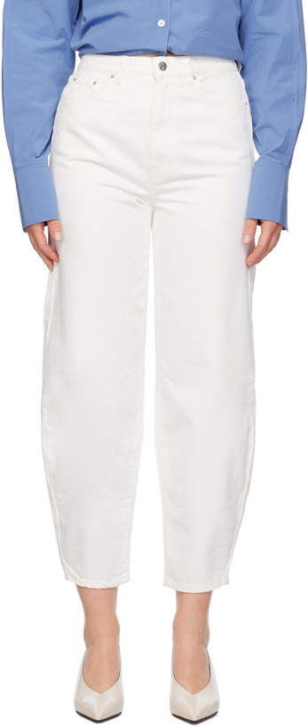 Photo: TOTEME Off-White Barrel Leg Jeans