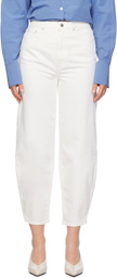 TOTEME Off-White Barrel Leg Jeans