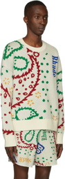 Rhude Off-White Bandana Sweater