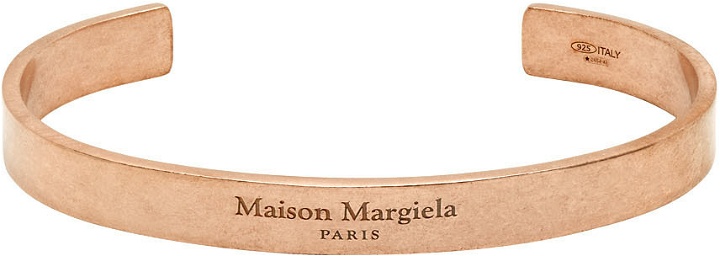 Photo: Maison Margiela Rose Gold Logo Cuff Bracelet