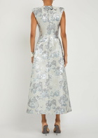 Huishan Zhang Kyle Metallic-jacquard Midi Dress Silver