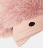 Goldbergh Hill faux shearling and leather mittens