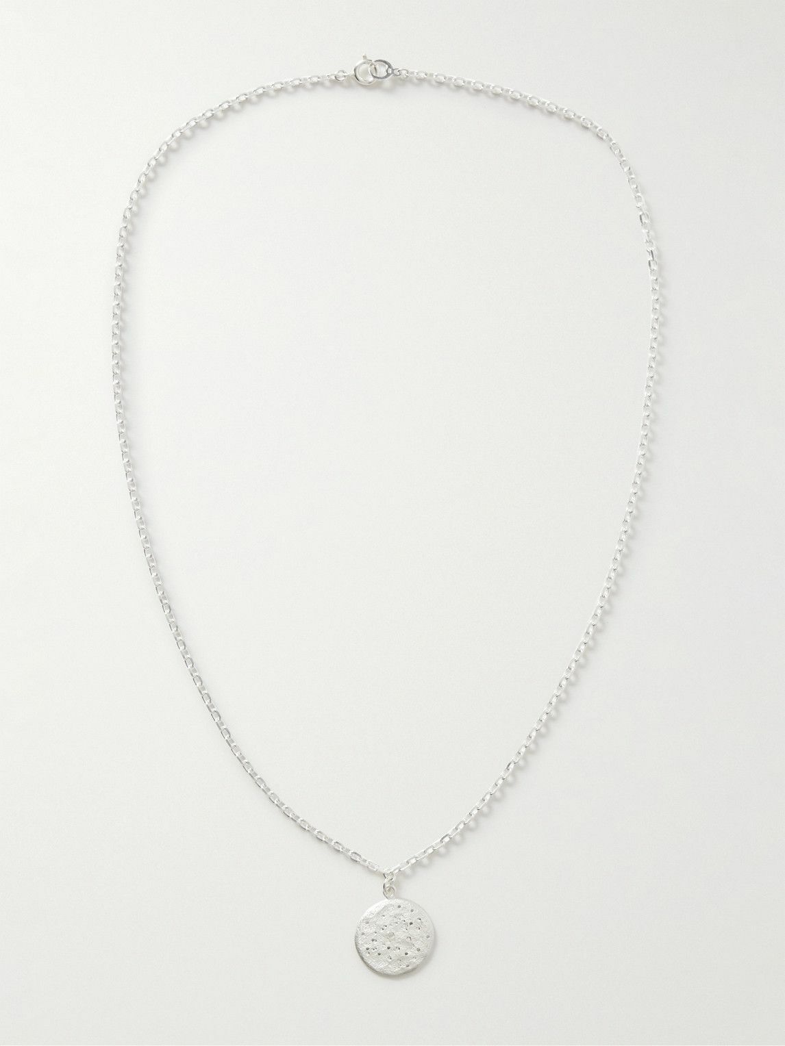 Mikia - Polaris Sterling Silver Diamond Pendant Necklace
