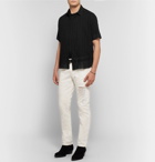 Saint Laurent - Frayed Cotton-Gauze Shirt - Men - Black