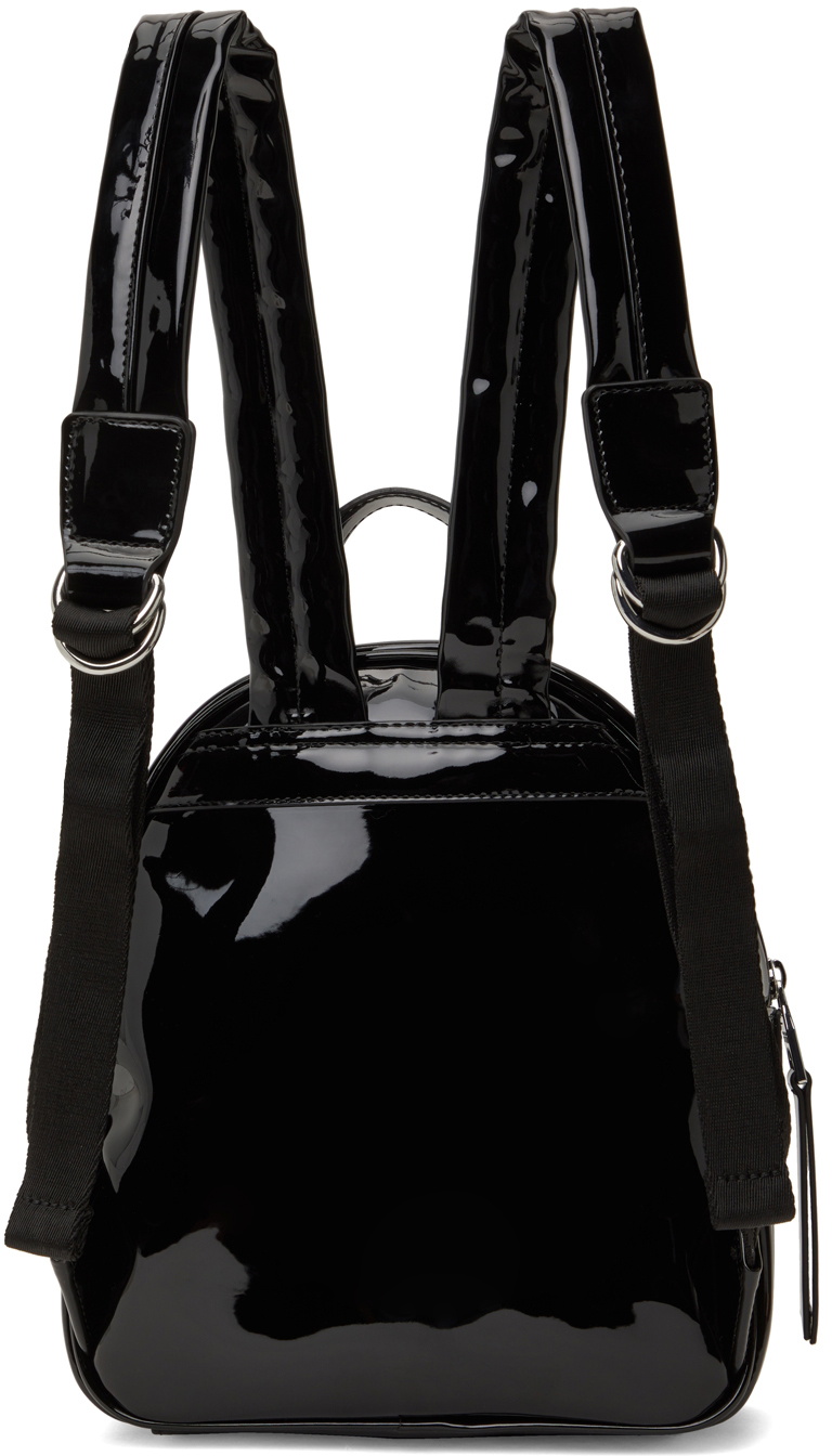 Versace Jeans Couture Logo Patent Backpack ? Versace Jeans Couture logo-patch Backpack | Black | FARFETCH JO main image 2