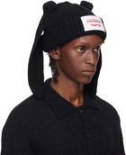 Charles Jeffrey LOVERBOY Black Chunky Rabbit Beanie