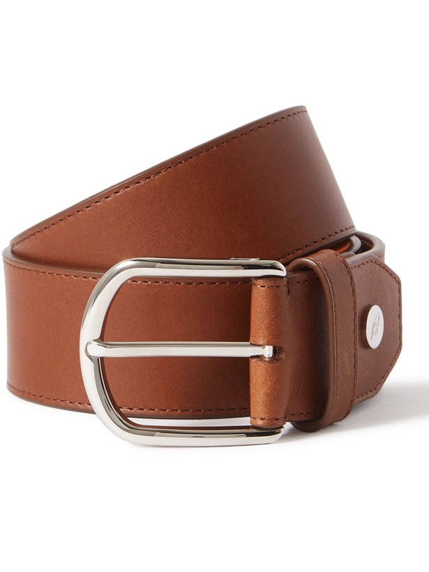 Photo: BRIONI - 3.5cm Leather Belt - Brown