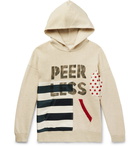 visvim - Printed Panelled Fleece-Back Cotton-Jersey Hoodie - Beige