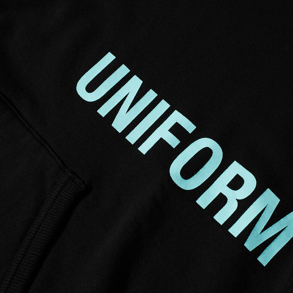 Uniform Experiment Men's Logo Sweat Hoody in Black Uniform Uniform Experiment Men's Logo Sweat Hoody in Black Uniform
