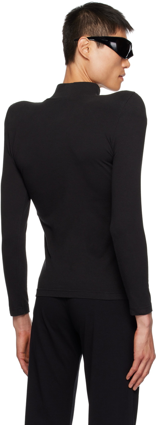 Balenciaga Black Round Shoulder Turtleneck