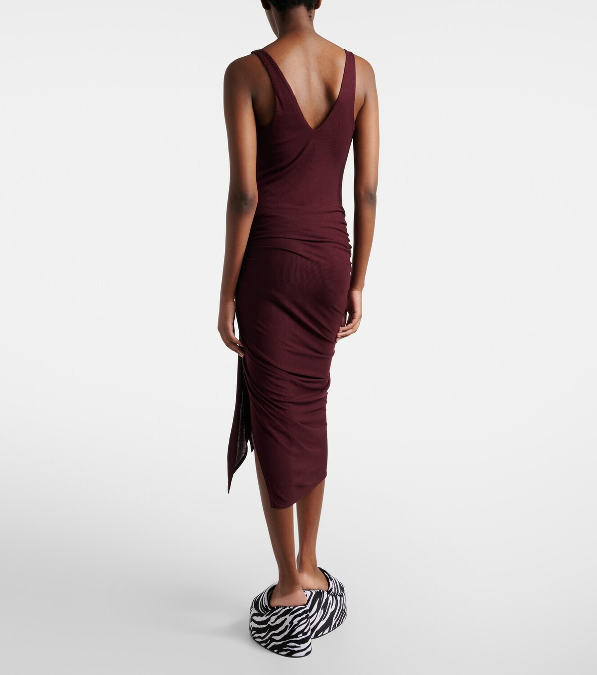 The Attico Draped midi dress