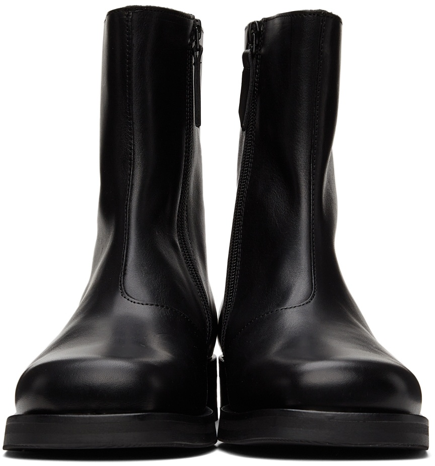 Our Legacy Black Leather Camion Ankle Boots Our Legacy