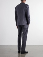 Slowear - Double-Breasted Wool Woven Suit - Gray