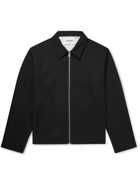FRAME - Cotton and Linen-Blend Twill Blouson Jacket - Black