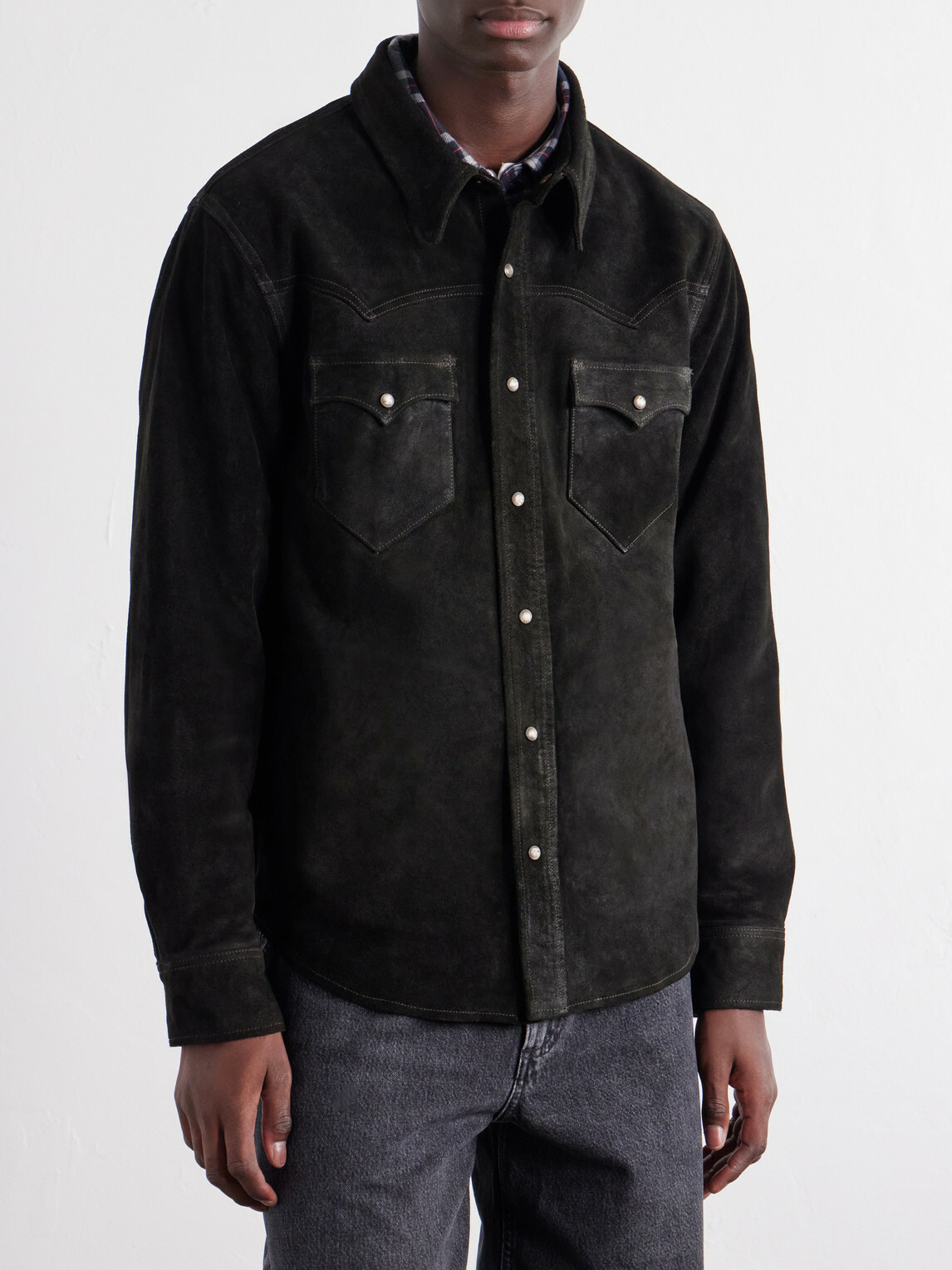 RRL - Willett Suede Jacket - Black
