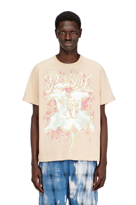 T-shirt Diesel Manches Courtes Pour Homme - Taille XXL - Blanc Avec Logo Imprimé - Neuf Sans étiquettes