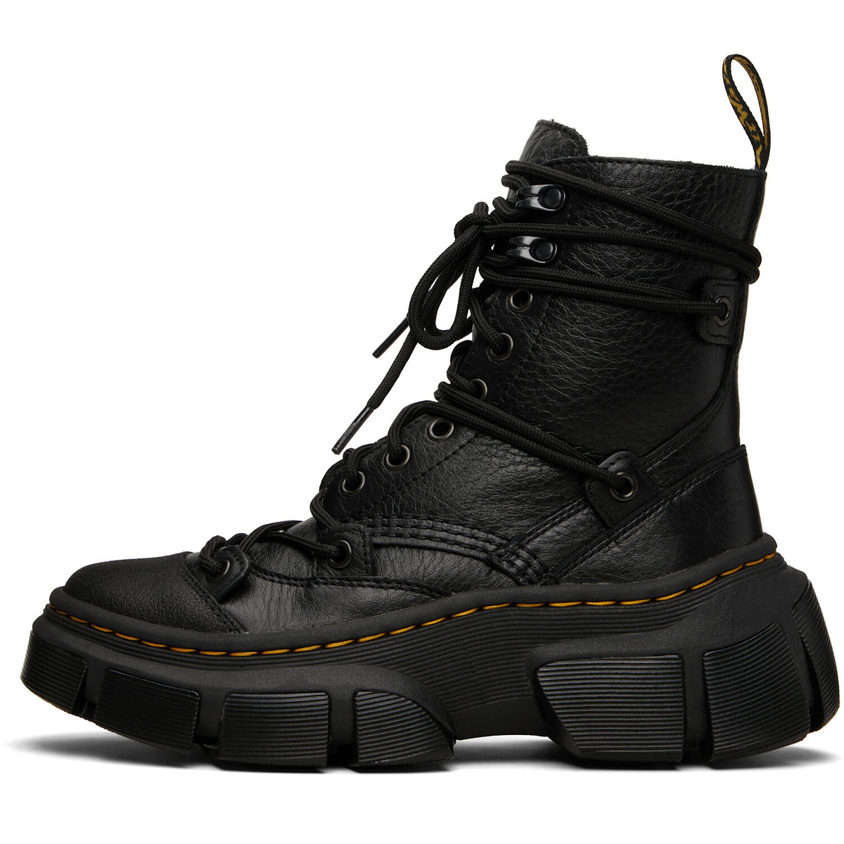 Dr. Martens Black DMXL 8-Eye Leather Boots