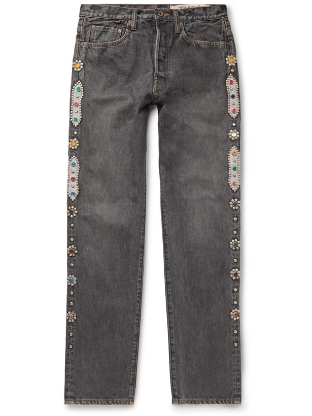 Photo: KAPITAL - Embellished Denim Jeans - Black