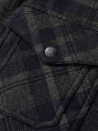 RRL - Checked Wool-Jacquard Overshirt - Blue