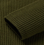 Acne Studios - Wool-Blend Half-Zip Sweater - Men - Army green