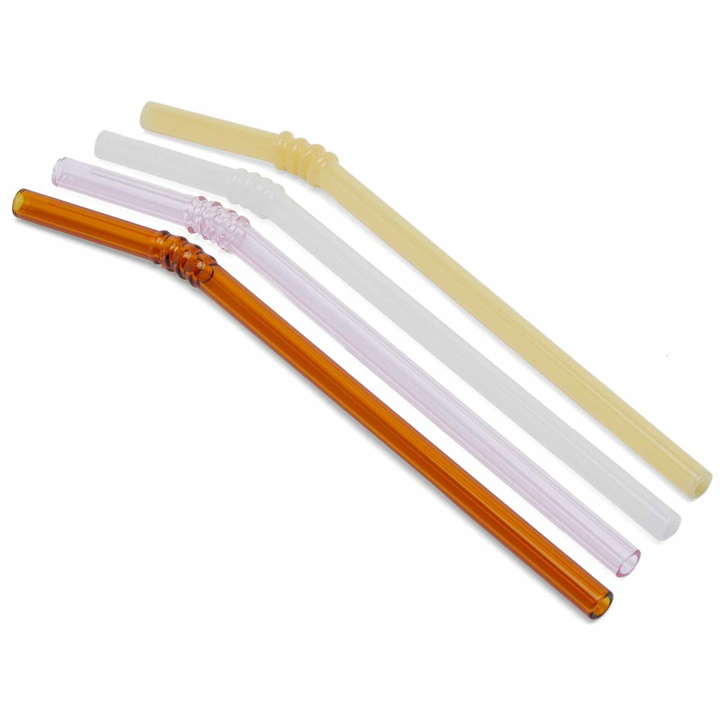 Photo: HAY Sip Swirl Straw - Set of 4 in Opaque Mix 